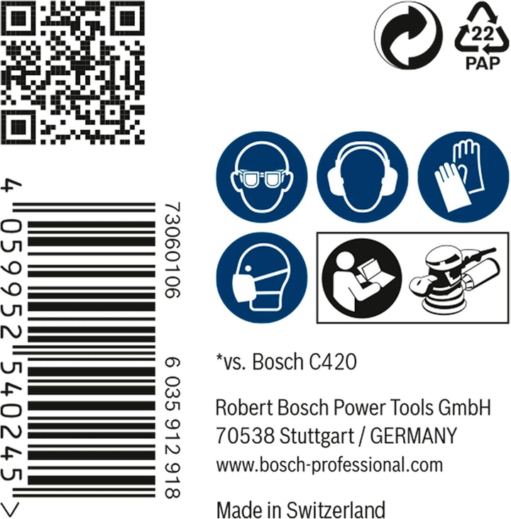 Bosch Professional 50x Expert M480 Schleifnetz (für Hartholz, Farbe auf Holz, Ø 125 mm, Körnung 240,