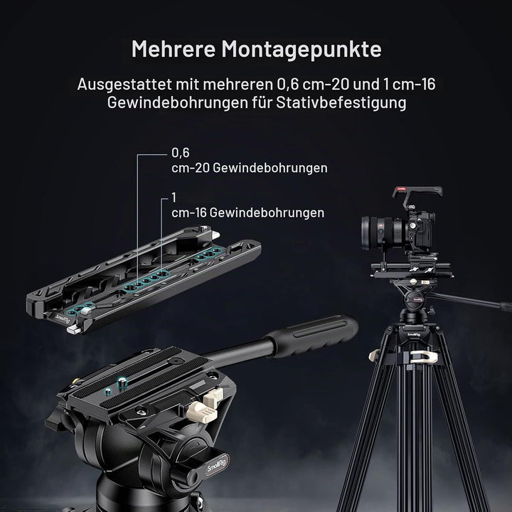 SMALLRIG 8" Dovetail Plate für ARRI Lightweight mit Sicherheitsdesign zum Anbringen von Kit, Grundpl