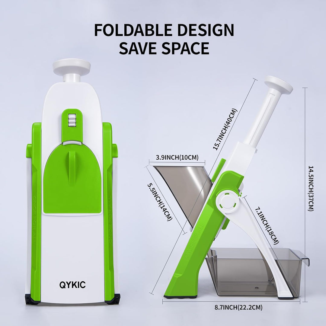 QYKIC Gemüseschneider, ONCE FOR ALL Verstellbar Gemüsehobel Genius Mandoline Vegetable Slicer Kartof