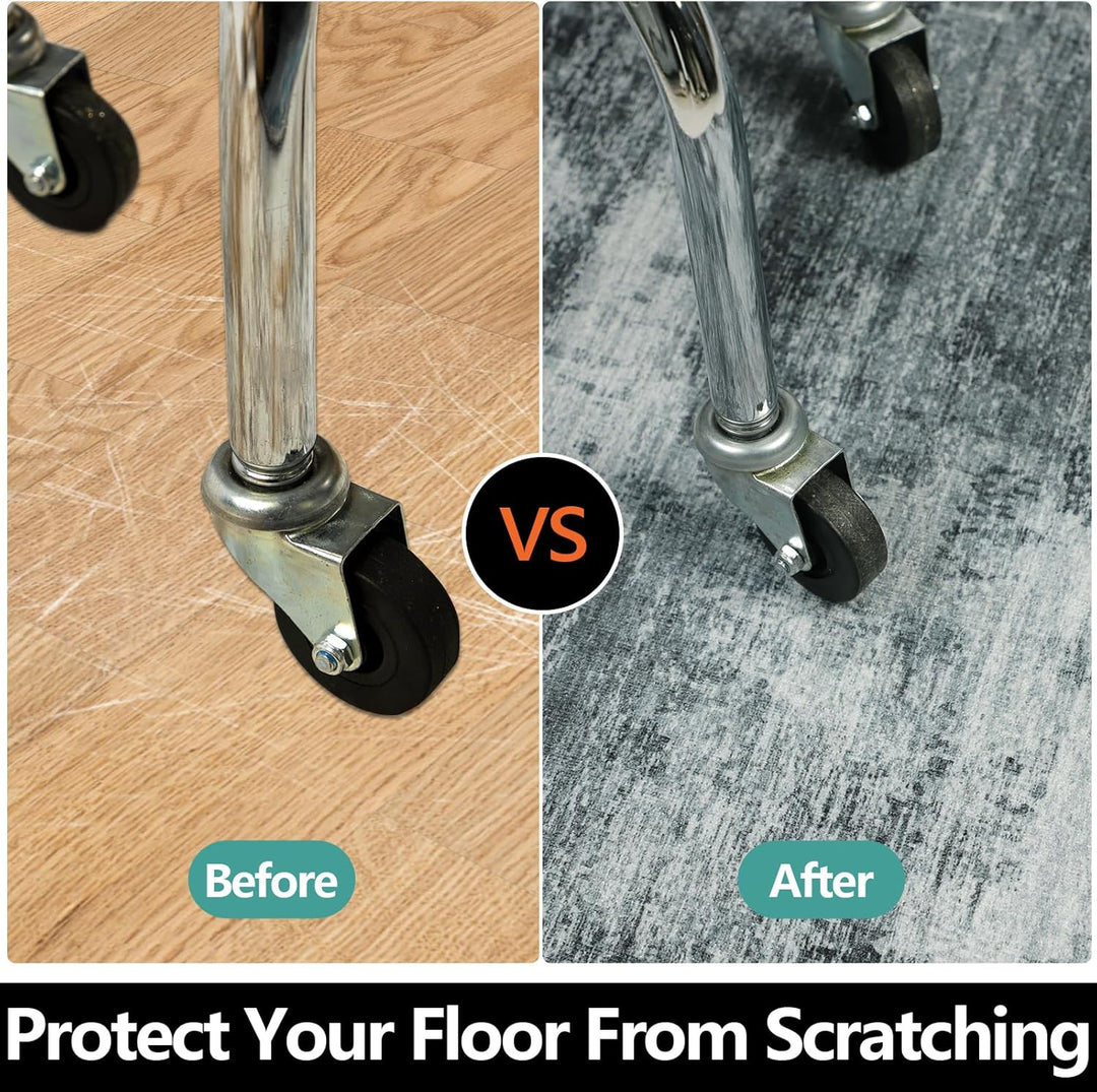 Famibay Bodenschutzmatte BüRostuhl Unterlage 90x120cm Unterlage Schreibtischstuhl Grau rutschfest Bü