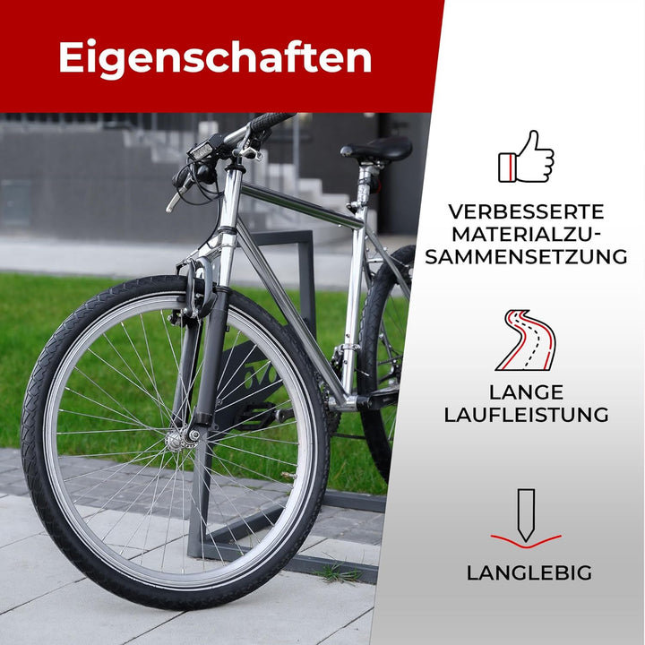 Fincci Fahrradreifen 26 x 2,125 Zoll 54-559 Fahrradmantel Faltbar Slick Reifen mit Autoventil Schlau
