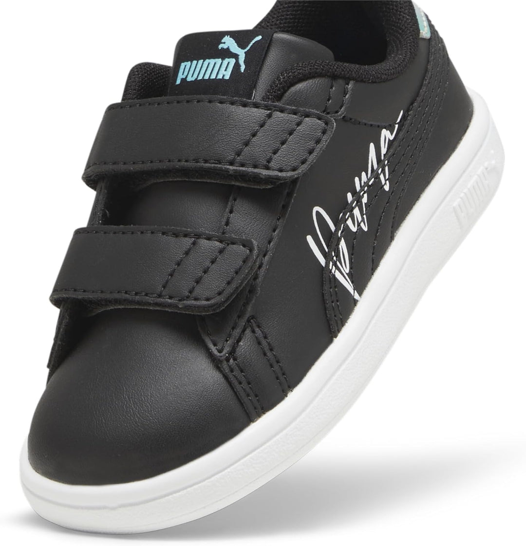 Puma Unisex Baby Puma Smash 3.0 L V InfSneaker 20 EU 3 0 Crysta Wings V Black White Team Aqua, 20 EU