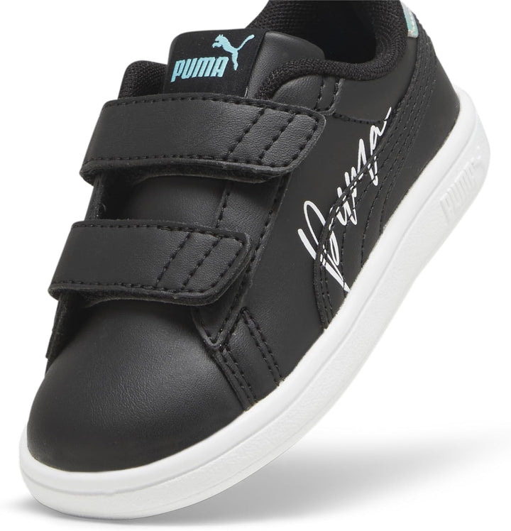 Puma Unisex Baby Puma Smash 3.0 L V InfSneaker 20 EU 3 0 Crysta Wings V Black White Team Aqua, 20 EU