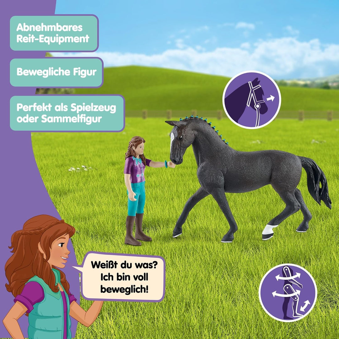 schleich 42541 HORSE CLUB Lisa und Storm, 10 Teile Spielset mit schleich Pferde Figur und vollbewegl