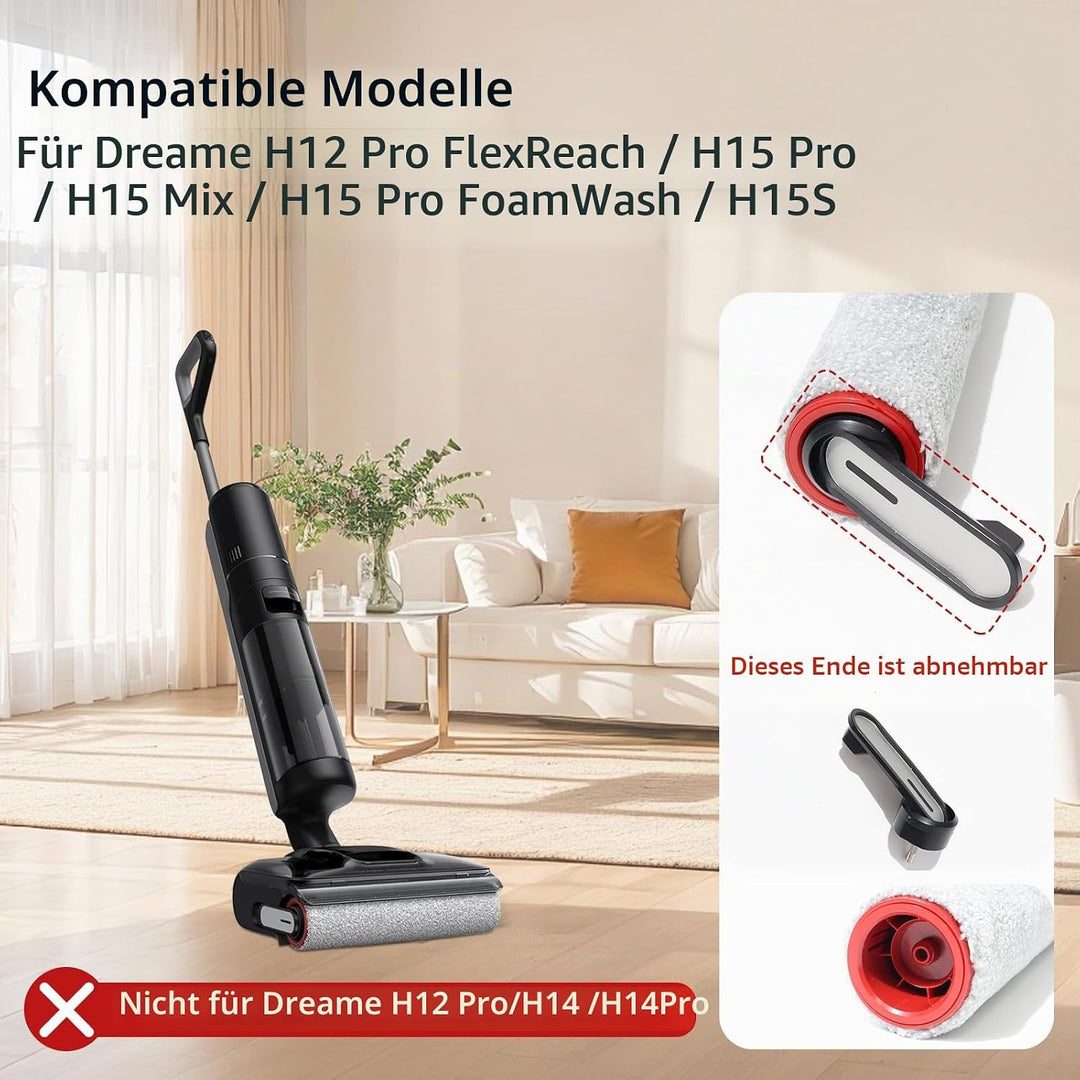 Bürstenrollen Ersatzteile für Dreame H15 Pro /H15 Mix /H12 Pro FlexReach/ H15 Pro FoamWash /H15S Nas
