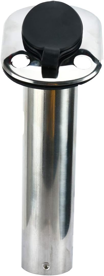FreeTec 30 Grad Rutenhalter Edelstahl Bootsrutenhalter Boot Rutenständer mit Deckel und montieren Sc