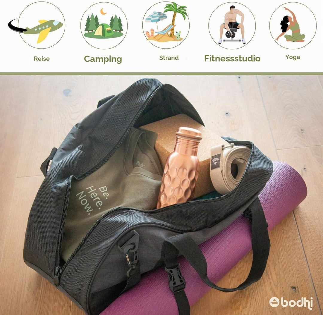 Bodhi Sporttasche | Ideal zum Yoga &amp; als Weekender | Gym &amp; Fitness Tasche | Reisetasche | Unisex | i