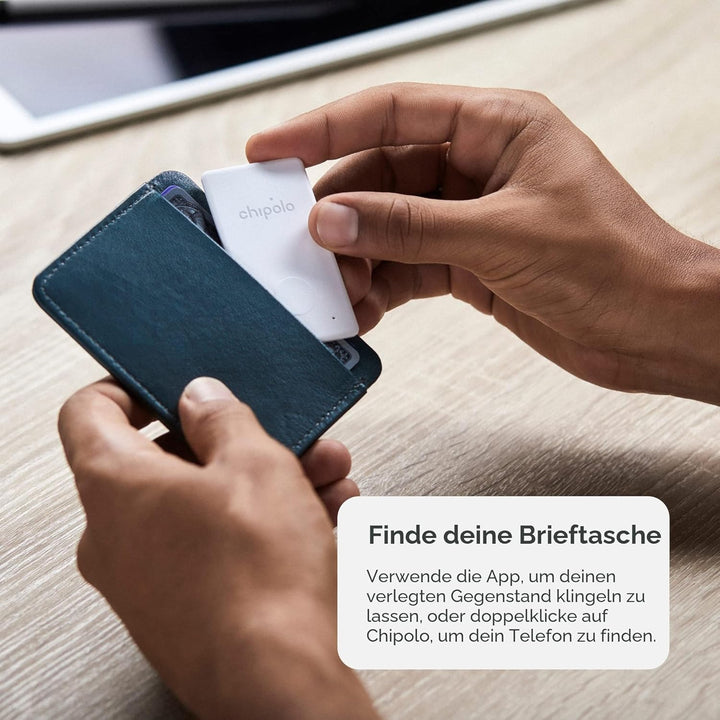 Chipolo Card - 1 Pack - Brieftaschenfinder, Bluetooth Tracker für Brieftasche, Kostenlose Premium-Fu