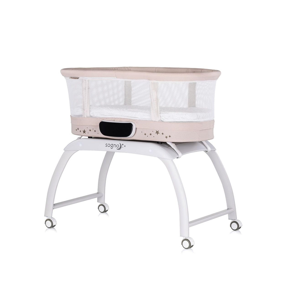 Chipolino Beistellbett Sogno 2 in 1 Spieltisch, Fernbedienung, eingebaute Waage, Farbe:beige, Beige