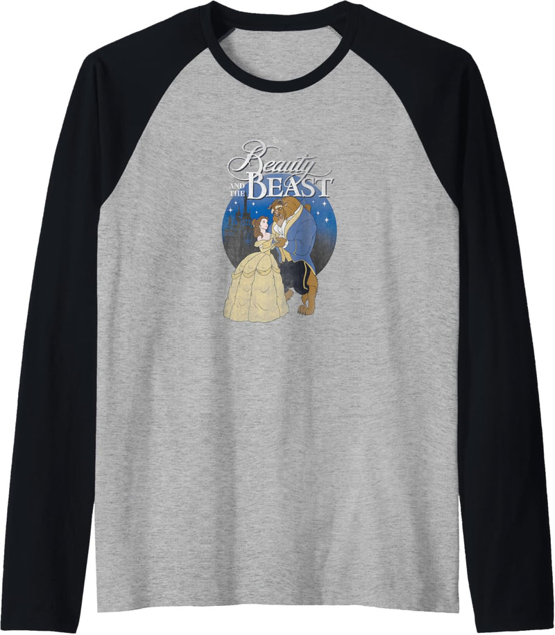 Disney Beauty And The Beast Classic Title Logo Portrait Raglan