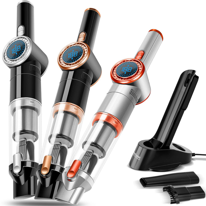 TurboTronic/Akku Handstaubsauger/schwarz-Gold, schwarz-Silber, Silber-orange/kabelloser Akkustabsaug