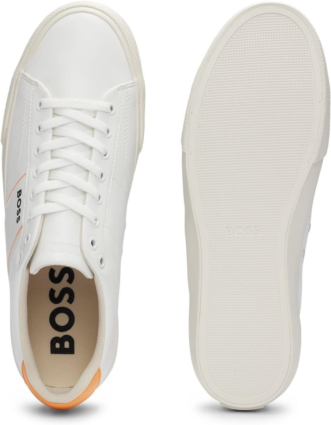 BOSS Herren Schnürschuh Freizeitschuh Halbschuh Sneaker Aiden Tenn sd 41 EU Open White180, 41 EU Ope