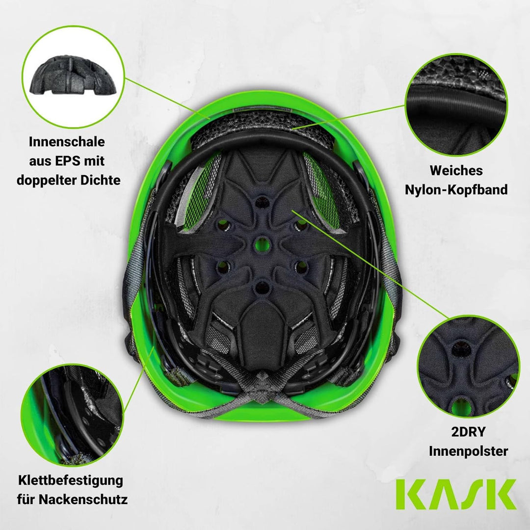 KASK Schutzhelm Superplasma PL HiViz 2.0 Arbeitsschutzhelm, Bergsteigerhelm, Industriekletterhelm -