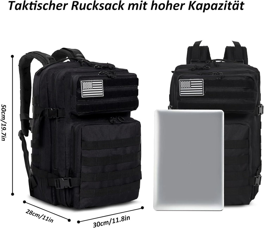 TANTOMI Taktischer Rucksack, 45L Militär Rucksack, Outdoor Rucksack, Travel Backpack, Tactical Backp