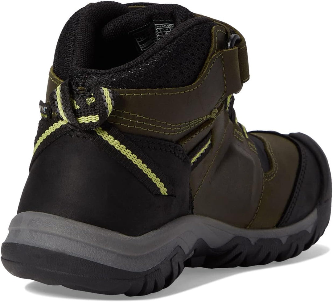 KEEN Unisex-Kinder Ridge Flex Mid wasserdichte Wanderstiefel 36 EU Dark Olive Dusky Citron, 36 EU Da