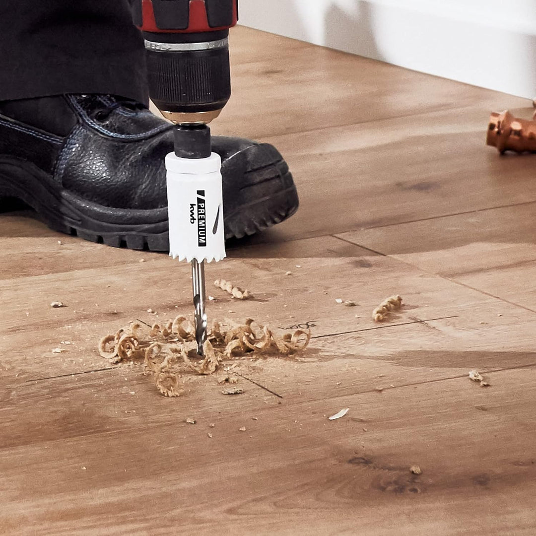 kwb HSS Bi-Metall-Lochsäge Ø 121 mm, 8% kobaltlegiert mit progressiver Vario-Zahnung und hoher Präzi