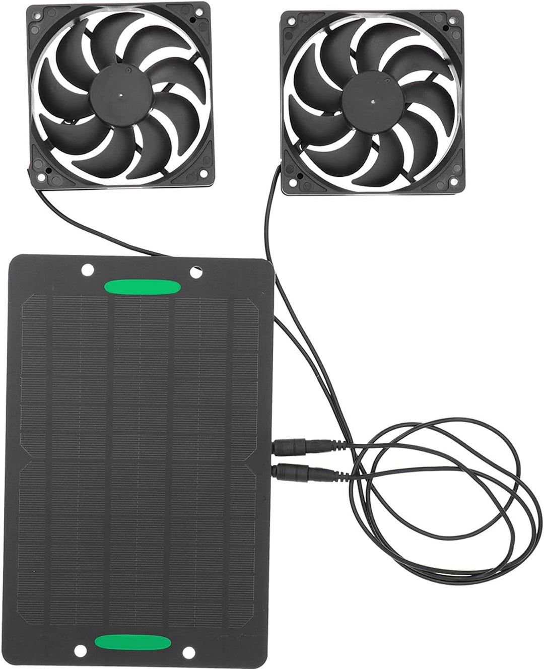 Solarpanel Lüfter Kit, Solar Panel Fan Kit Dual Air Extractor Aussenbelüftungsgeräte Für Gewächshäus