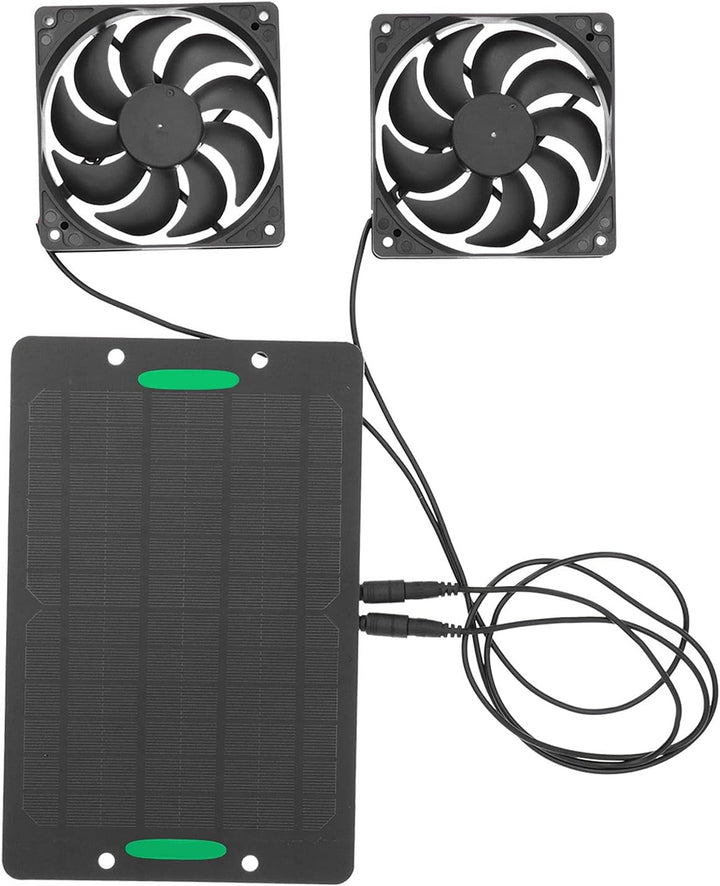 Solarpanel Lüfter Kit, Solar Panel Fan Kit Dual Air Extractor Aussenbelüftungsgeräte Für Gewächshäus