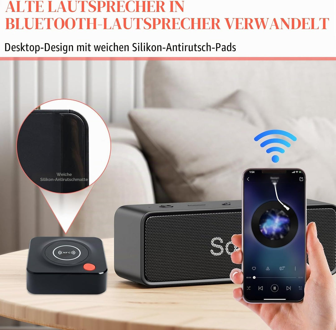 Bluetooth 5.3 Adapter Stereoanlage, HiFi-Verstärker, Bluetooth HiFi-Empfänger, Bluetooth-Audio-Adapt