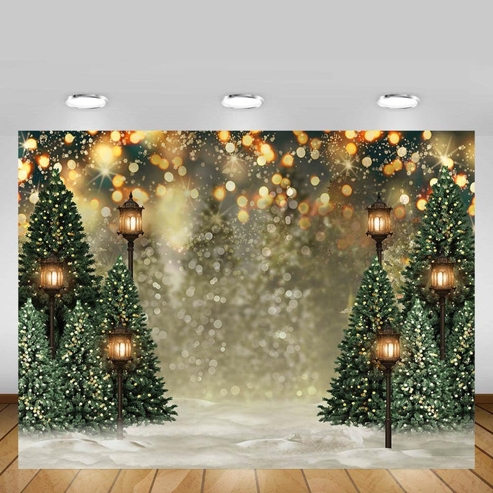 MEHOFOND 2,4 x 1,8 m Winter Weihnachtsbaum Schneeflocke Grün Neugeborene Fotografie Hintergrund Schn