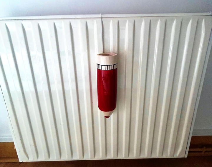 Luftbefeuchter 2er Set Keramik Luftbefeuchter Bleistift Rot Bordeaux, für Kinderzimmer, zur Befestig