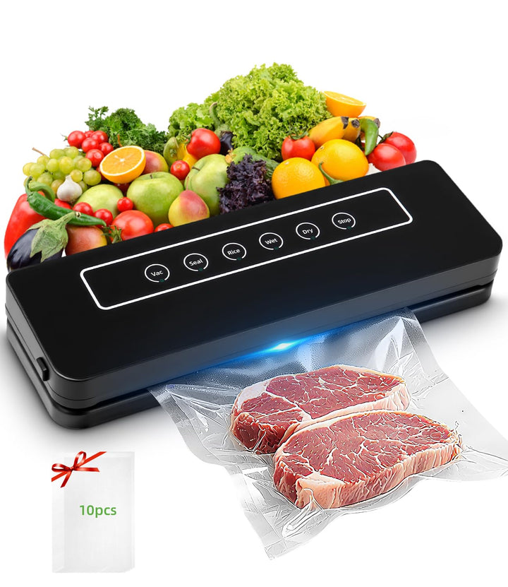 Vakuumiergerät 6 in 1, Einschweissgerät Vakuum Sealer für Lebensmittel, Vakuumierer Lebensmittel 8x