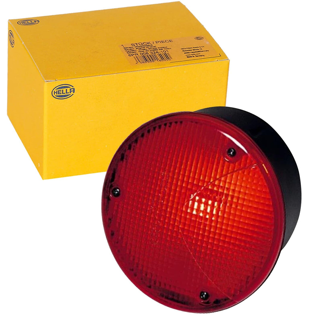 HELLA Schlussleuchte - Halogen - 24V / 12V - Einbau/Anbau - ADR/GGVS - Lichtscheibenfarbe: rot - Ste