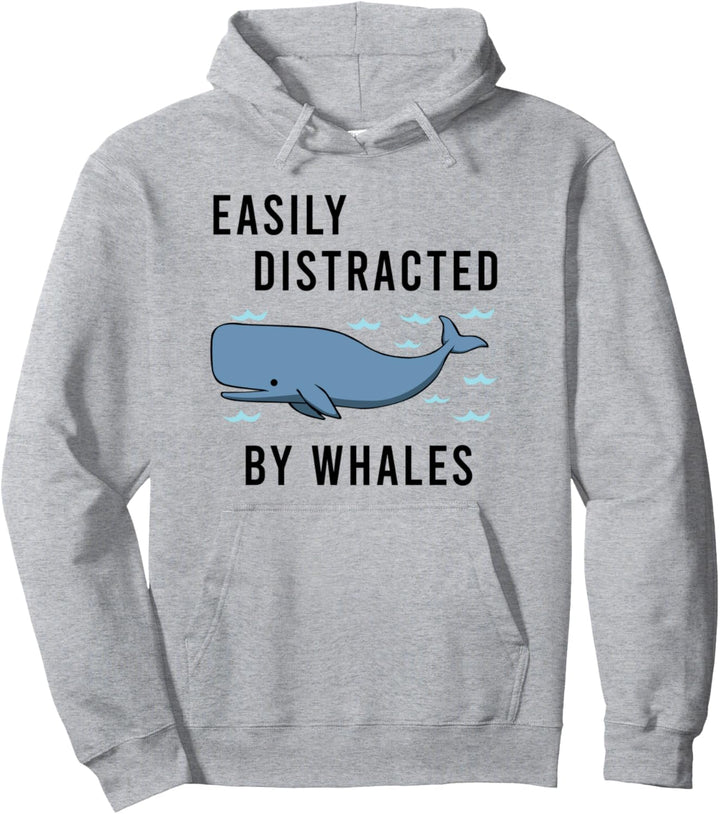 Abgelenkt von Walen Ozean Tier Natur Pullover Hoodie