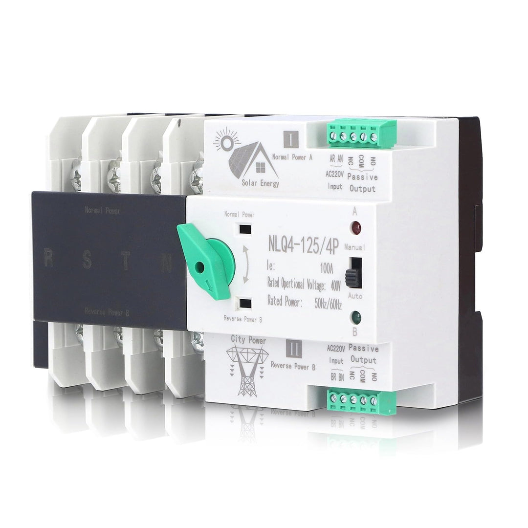 Notstrom Umschalter, 4P Automatischer Umschalter Notstrom Hutschiene, Dual Power Automatischer Trans