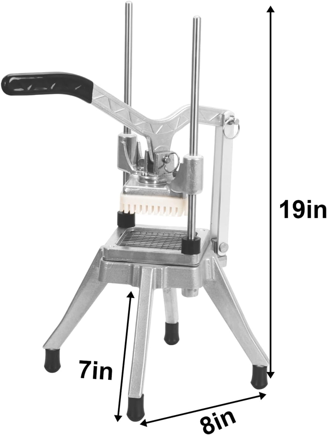 Kartoffelschneider Pommesschneider Professionell mit 6-Keil und 6mm, 9mm und 13mm Edelstahl-Klingen