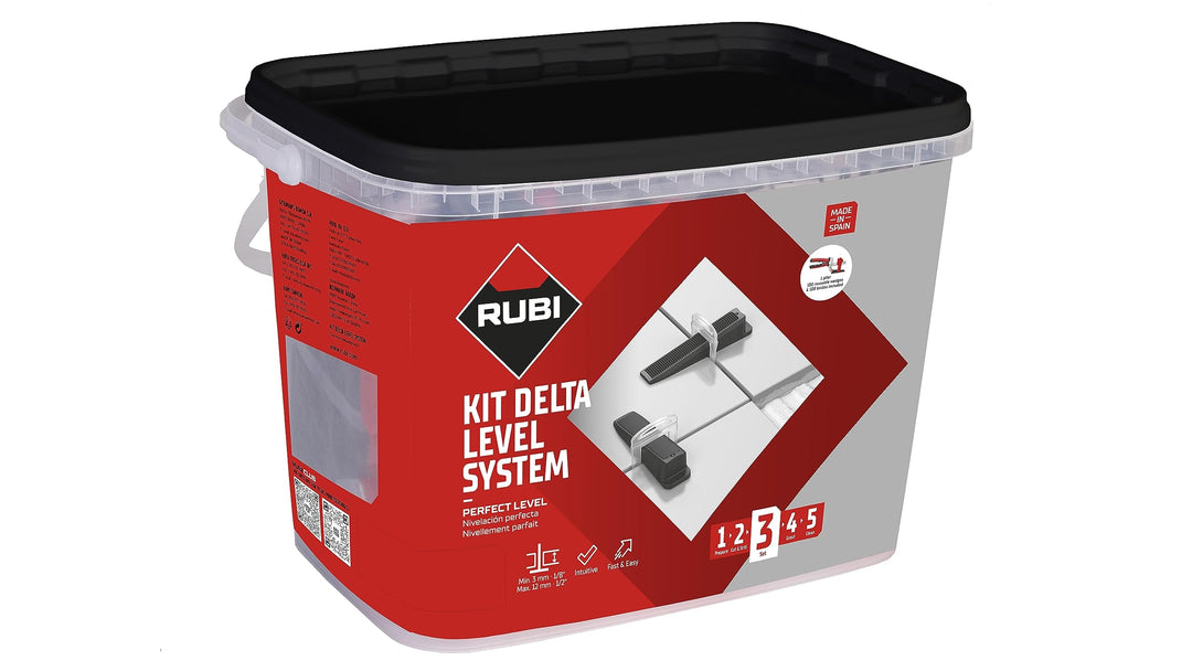RUBI 3958 | Delta Level System Kit 2 mm (3-12 mm) | Set beinhaltet: 1 x Zange, 100 Kabelbinder und 1