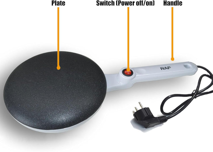 Crepes Maker,650 Watt,Anti-Haft,Crêpe-Maker-Cordless für hauchdünne Crêpes,Teflon-Antihaftbeschichtu