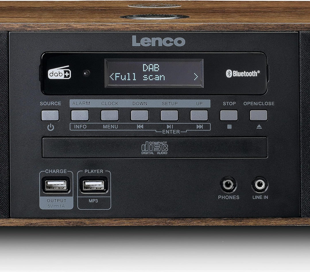 Radio Lenco Dar-051 Dab+ – Kompakt-System – CD / MP3-Player – Bluetooth 5.0 – PLL FM – 2 Stunden Ala