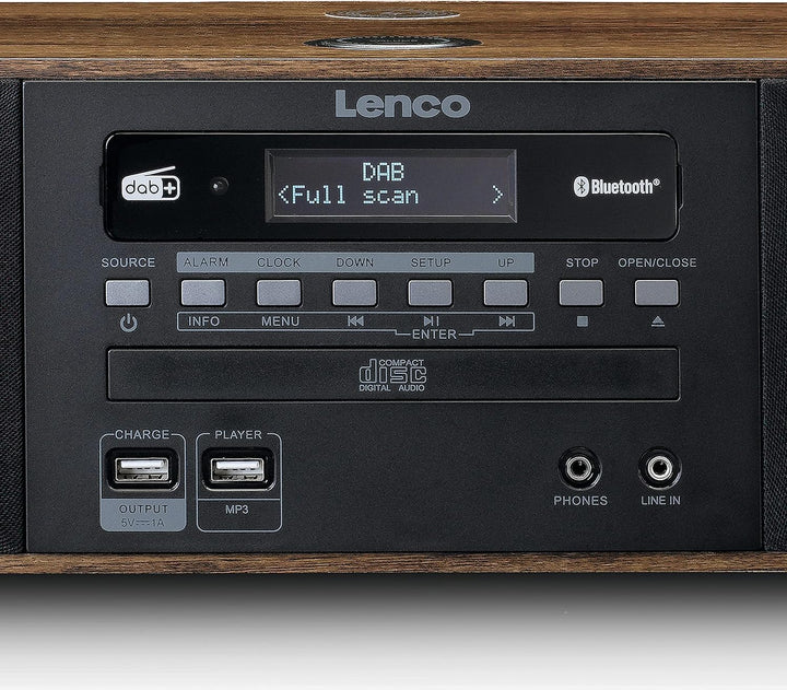 Radio Lenco Dar-051 Dab+ – Kompakt-System – CD / MP3-Player – Bluetooth 5.0 – PLL FM – 2 Stunden Ala