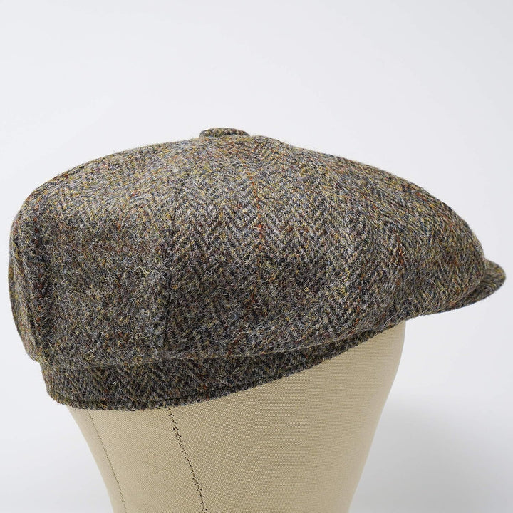 Borges & Scott Lomond Schirmmütze Newsboy – Schiebermütze aus 100% handgewebter Wolle - Harris Tweed