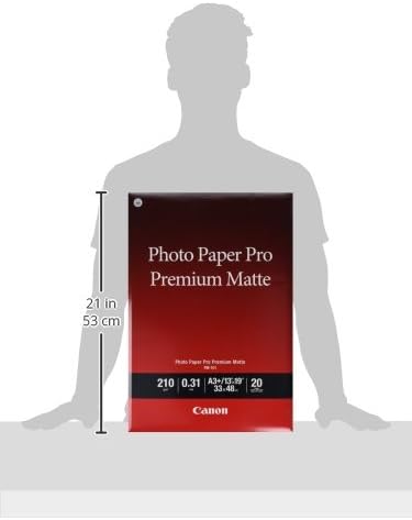 Canon Fotopapier PM-101 Premium matt - DIN A3+, 20 Blatt (210 g/qm) für Tintenstrahldrucker, A3+