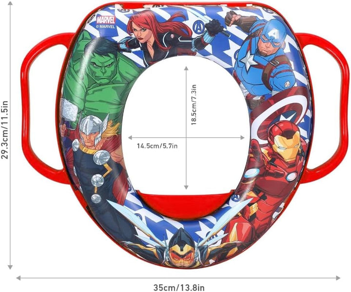 Marvel Avengers Toilettensitz für Kinder, universeller Toilettensitz mit Griffen, Avengers