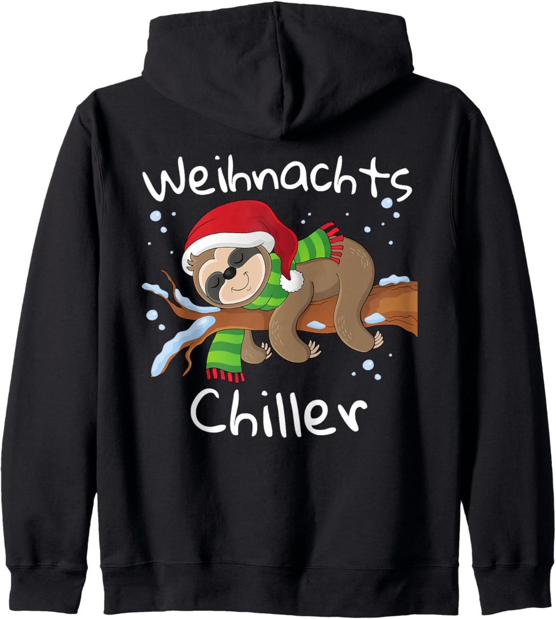 Weihnachts Chiller - Das lustige Weihnachten Faultier Kapuzenjacke