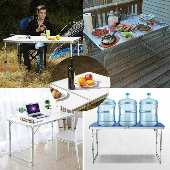 Heavy Duty Party Trestle Tisch 3.9ft/120cm justierbare Höhe Picknick Tisch Portable Outdoor Camping