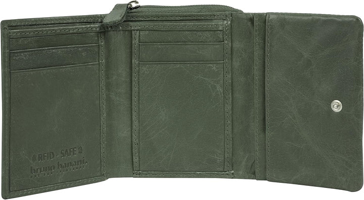 bruno banani Geldbörse Echt Leder Damen | RFID-Schutz, 4 Kartenfächer, kompaktes Portemonnaie, 1 Mün