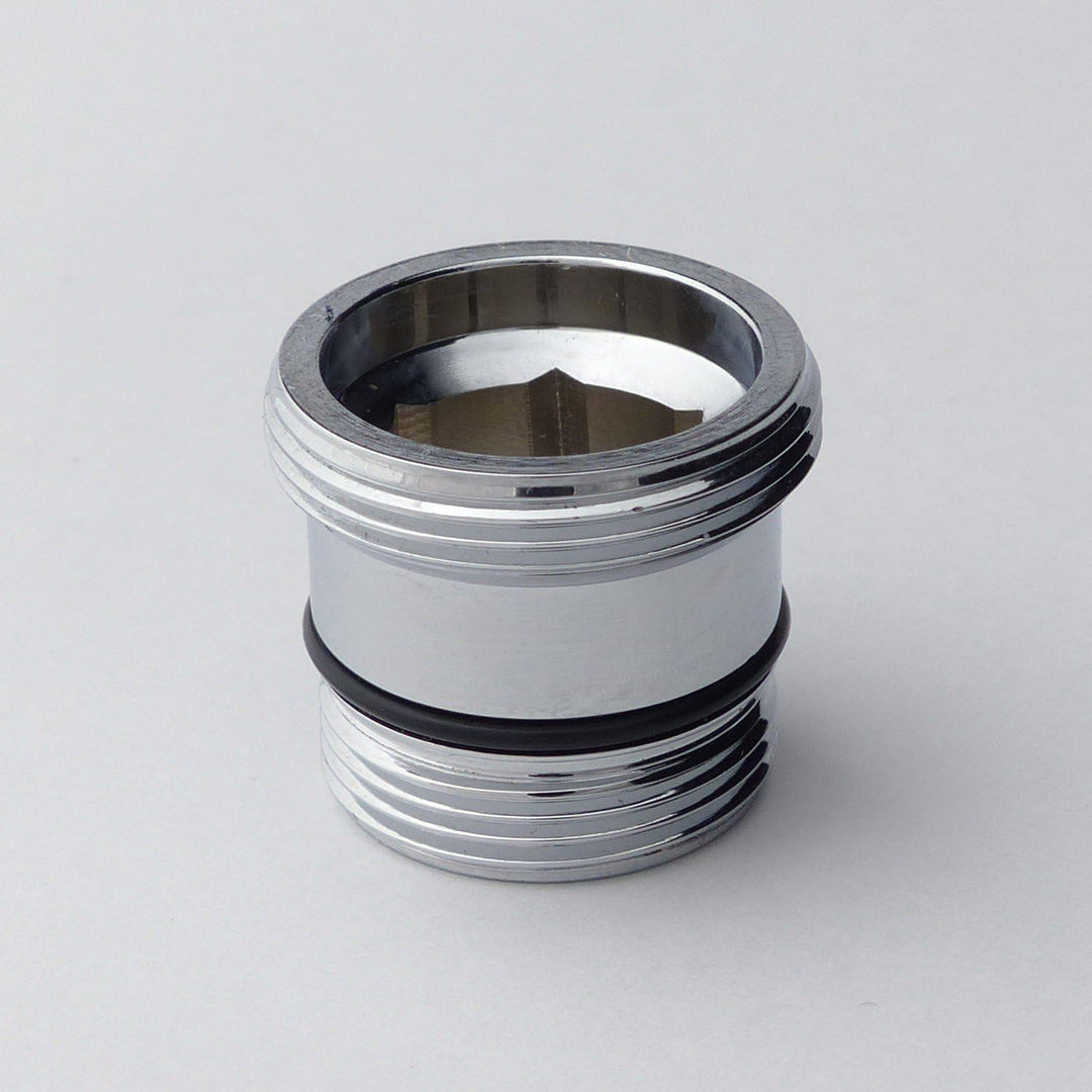 Adapter/Reduzierstück M18,5x1 Aussengewinde auf M22x1 Aussengewinde zum Anschliessen von Wasserhahn-