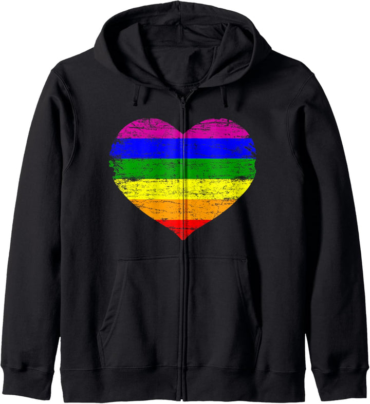Regenbogen Fahne Herz LGBT Pride Gay Pride Month LGBTQ Kapuzenjacke