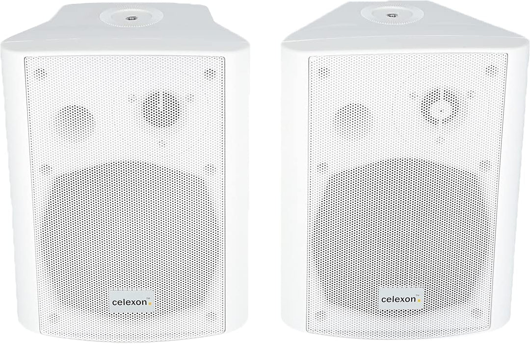 celexon Aktivlautsprecher-Set weiss - 2X 30W - leistungsstarke Audio-Boxen - inkl. Wandhalterung - L
