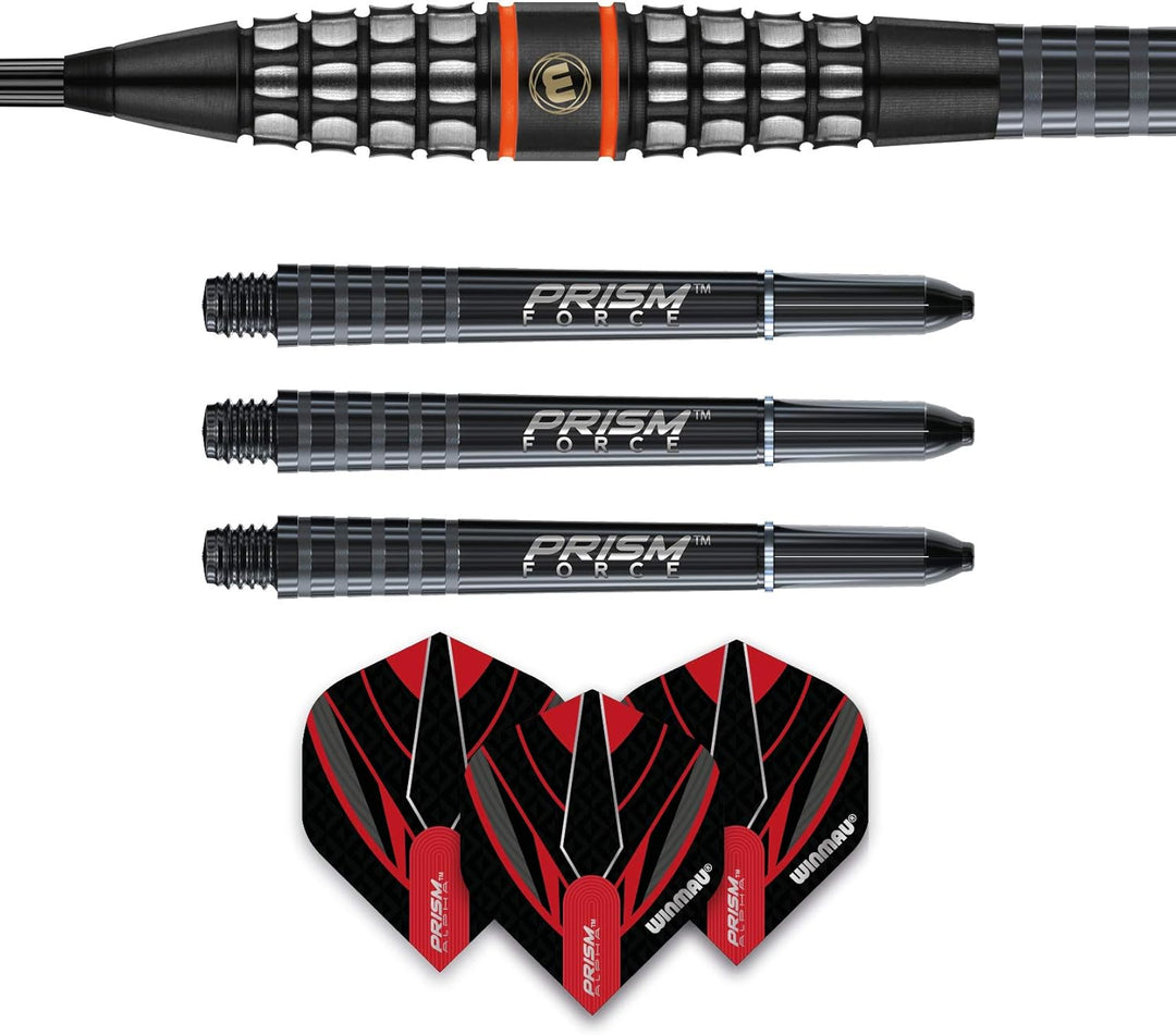 WINMAU Sicario 25g Profi Wolfram Steeltip Dartpfeile Set mit Flights und Schäfte