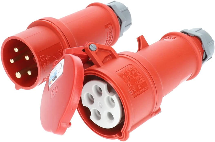 CEE-Verlängerungskabel Gummi H07RN-F 5G 1,5mm² 400V 16 A mit Phasenwender 25 Meter von KALLE DAS KAB
