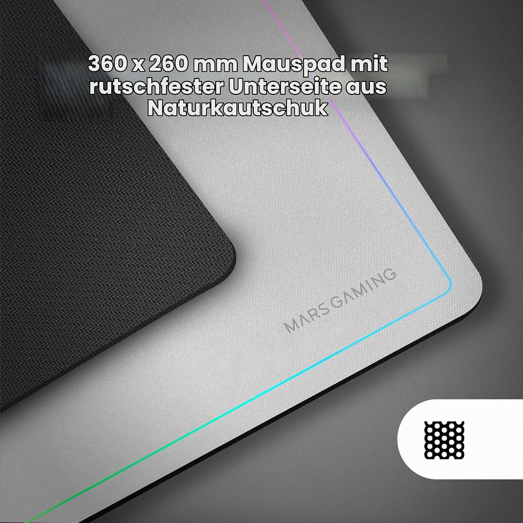 Mars Gaming MCPWTKL, Kabelloses Gaming-Combo, DualPro Link 2.4GPRO-Technologie, TKL FRGB Rainbow Tas