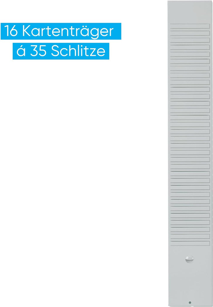 FRANKEN T-Kartentafel Jahresplaner für 15 Monate plus Index, 100,8 x 78.3 cm, 16 Träger, 35 Schlitze