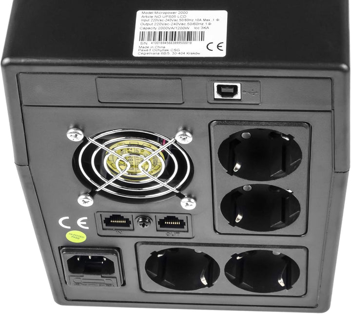 Green Cell 2000VA 1200W Überspannungsschutz 230V UPS05 Multicolor