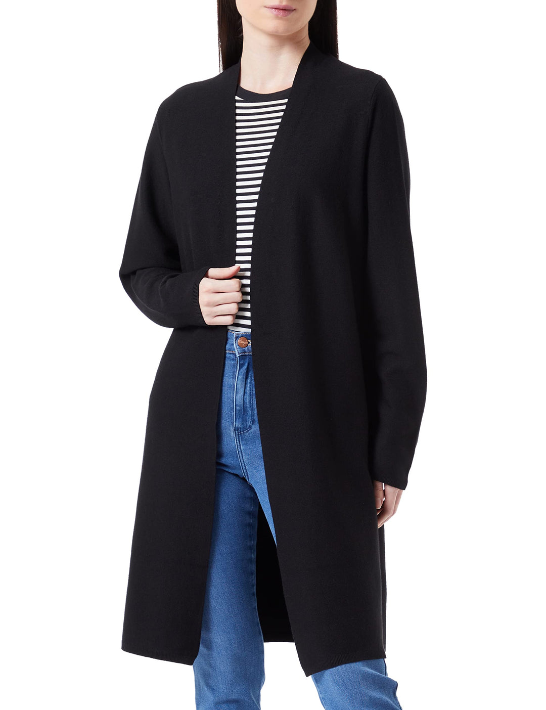 Comma Damen Strickjacke 38 9999 Schwarz, 38 9999 Schwarz