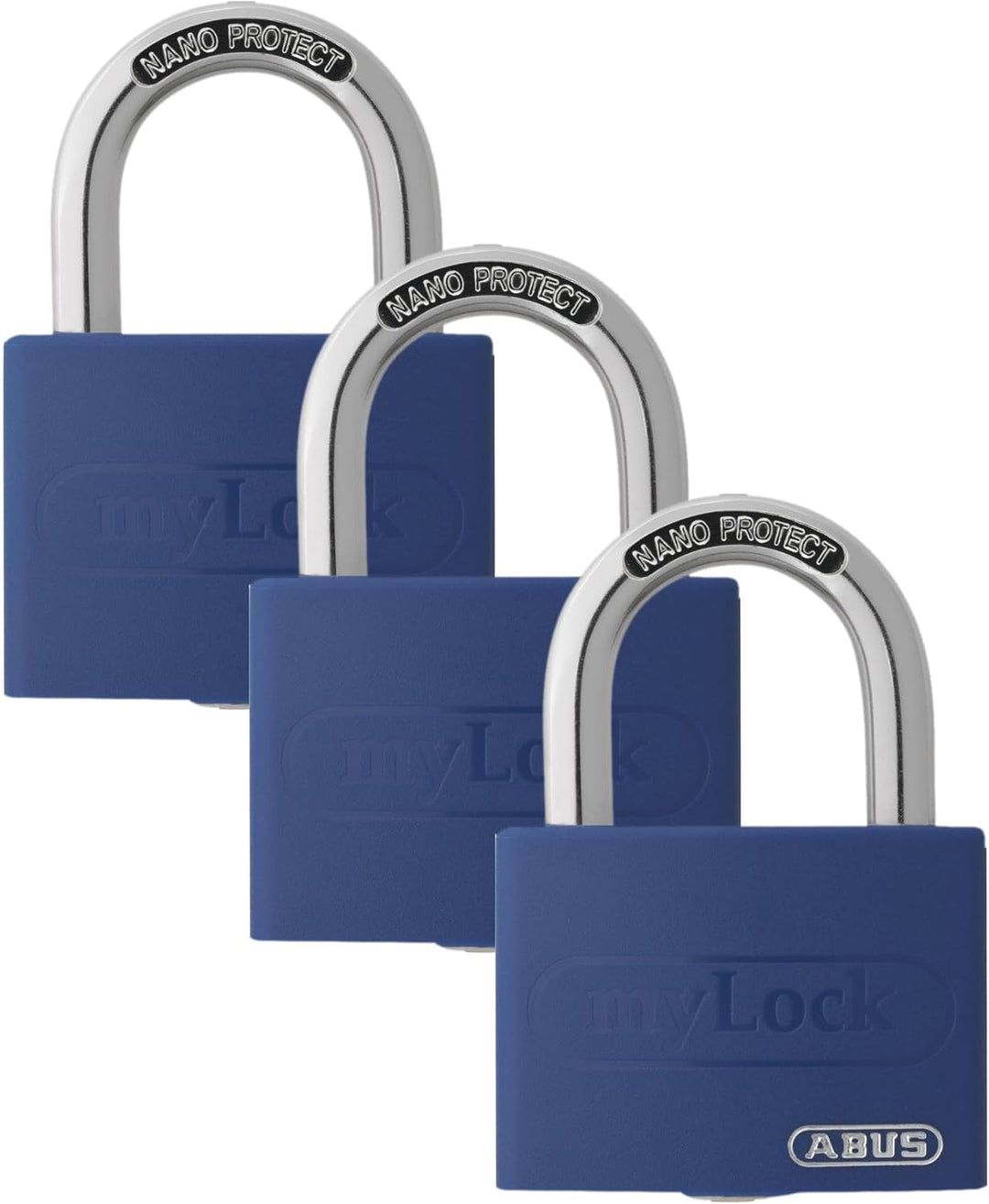 ABUS Vorhängeschloss T65AL/40 myLOCK - individuell beschreibbar - Spindschloss - massiver Aluminium-